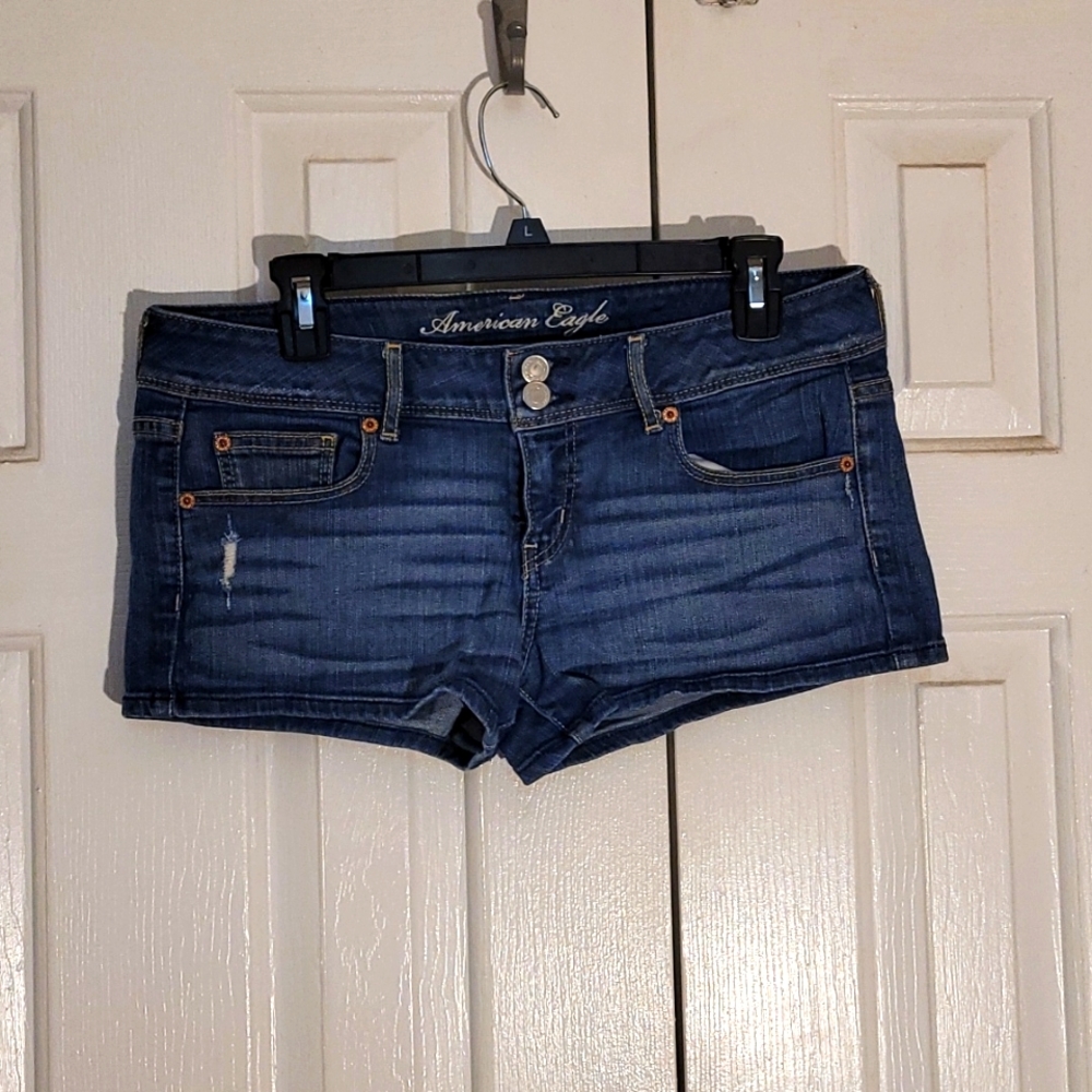 American Eagle Distressed Denim Jean Cutoff Short